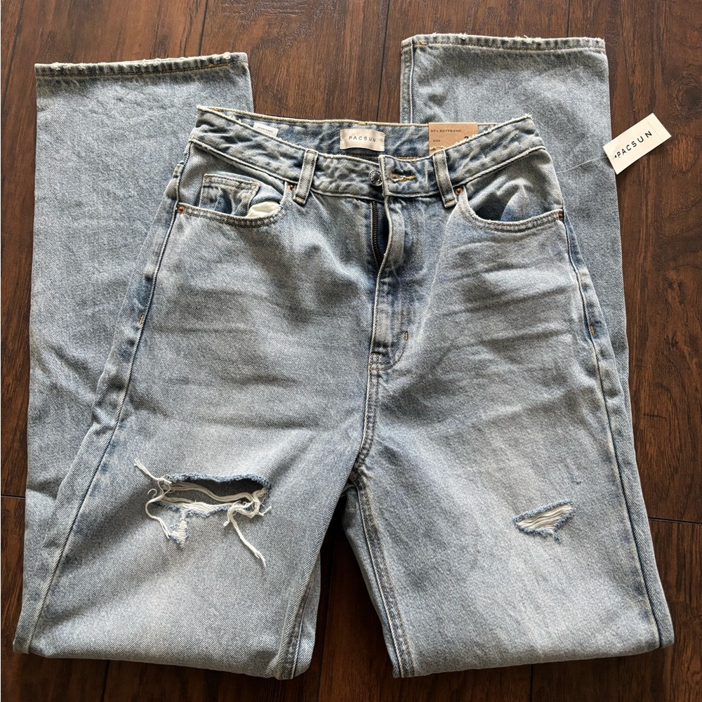 PacSun Women's Relaxed Light Blue Jeans